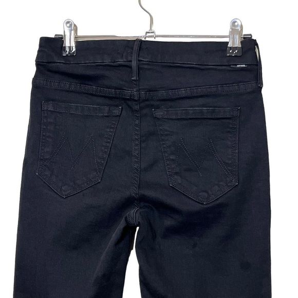 Mother The Looker Jeans Not Guilty Black Women’s Size 24 Mid Rise Skinny Stretch - Picture 8 of 15